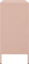 vidaXL - Dressoir - 68x39x79 - cm - staal - roze