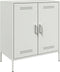 vidaXL - Dressoir - 68x39x79 - cm - staal - wit