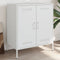 vidaXL - Dressoir - 68x39x79 - cm - staal - wit