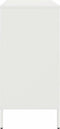 vidaXL - Dressoir - 68x39x79 - cm - staal - wit