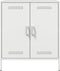 vidaXL - Dressoir - 68x39x79 - cm - staal - wit