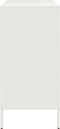vidaXL - Dressoir - 68x39x79 - cm - staal - wit