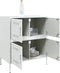 vidaXL - Dressoir - 68x39x79 - cm - staal - wit