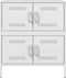 vidaXL - Dressoir - 68x39x79 - cm - staal - wit