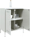 vidaXL - Dressoir - 68x39x79 - cm - staal - wit