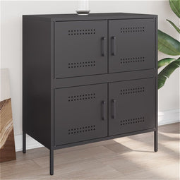 vidaXL - Dressoir - 68x39x79 - cm - staal - zwart