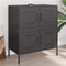 vidaXL - Dressoir - 68x39x79 - cm - staal - zwart