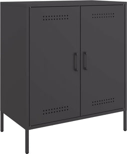 vidaXL - Dressoir - 68x39x79 - cm - staal - zwart