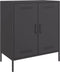 vidaXL - Dressoir - 68x39x79 - cm - staal - zwart