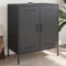 vidaXL - Dressoir - 68x39x79 - cm - staal - zwart