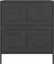 vidaXL - Dressoir - 68x39x79 - cm - staal - zwart