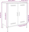 vidaXL - Dressoir - 68x39x79 - cm - staal - zwart