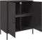 vidaXL - Dressoir - 68x39x79 - cm - staal - zwart