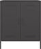vidaXL - Dressoir - 68x39x79 - cm - staal - zwart