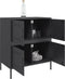 vidaXL - Dressoir - 68x39x79 - cm - staal - zwart