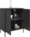 vidaXL - Dressoir - 68x39x79 - cm - staal - zwart