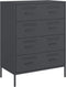 vidaXL - Dressoir - 68x39x89 - cm - staal - antracietkleurig
