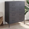vidaXL - Dressoir - 68x39x89 - cm - staal - antracietkleurig