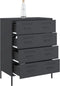 vidaXL - Dressoir - 68x39x89 - cm - staal - antracietkleurig