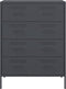 vidaXL - Dressoir - 68x39x89 - cm - staal - antracietkleurig