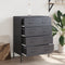 vidaXL - Dressoir - 68x39x89 - cm - staal - antracietkleurig
