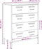 vidaXL - Dressoir - 68x39x89 - cm - staal - mosterdgeel