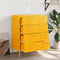 vidaXL - Dressoir - 68x39x89 - cm - staal - mosterdgeel