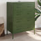 vidaXL - Dressoir - 68x39x89 - cm - staal - olijfgroen