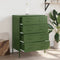 vidaXL - Dressoir - 68x39x89 - cm - staal - olijfgroen