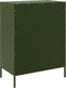 vidaXL - Dressoir - 68x39x89 - cm - staal - olijfgroen