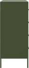 vidaXL - Dressoir - 68x39x89 - cm - staal - olijfgroen