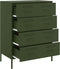 vidaXL - Dressoir - 68x39x89 - cm - staal - olijfgroen