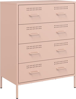 vidaXL - Dressoir - 68x39x89 - cm - staal - roze