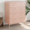 vidaXL - Dressoir - 68x39x89 - cm - staal - roze