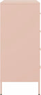 vidaXL - Dressoir - 68x39x89 - cm - staal - roze