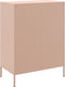 vidaXL - Dressoir - 68x39x89 - cm - staal - roze