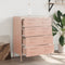 vidaXL - Dressoir - 68x39x89 - cm - staal - roze