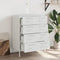vidaXL - Dressoir - 68x39x89 - cm - staal - wit