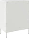 vidaXL - Dressoir - 68x39x89 - cm - staal - wit