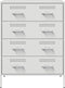 vidaXL - Dressoir - 68x39x89 - cm - staal - wit
