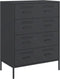 vidaXL - Dressoir - 68x39x89 - cm - staal - zwart