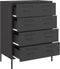vidaXL - Dressoir - 68x39x89 - cm - staal - zwart