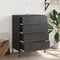 vidaXL - Dressoir - 68x39x89 - cm - staal - zwart