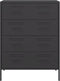 vidaXL - Dressoir - 68x39x89 - cm - staal - zwart