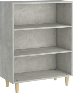 vidaXL - Dressoir - 69,5x32,5x90 - cm - bewerkt - hout - betongrijs