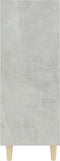 vidaXL - Dressoir - 69,5x32,5x90 - cm - bewerkt - hout - betongrijs