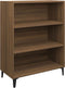 vidaXL - Dressoir - 69,5x32,5x90 - cm - bewerkt - hout - bruin - eikenkleur