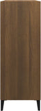 vidaXL - Dressoir - 69,5x32,5x90 - cm - bewerkt - hout - bruin - eikenkleur