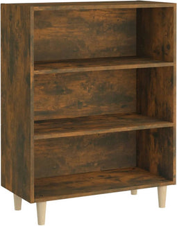vidaXL - Dressoir - 69,5x32,5x90 - cm - bewerkt - hout - gerookt - eikenkleurig