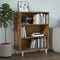 vidaXL - Dressoir - 69,5x32,5x90 - cm - bewerkt - hout - gerookt - eikenkleurig